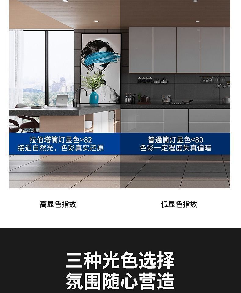 筒灯嵌入式家用led射灯暗装客厅吊顶孔洞灯简灯牛眼天花灯防眩灯详情17