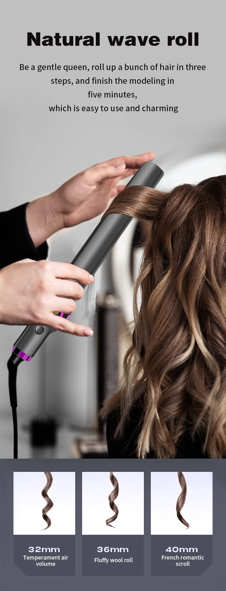 跨境热销款数显卷直发器大卷发神器自动卷发棒两用卷发器厂家批发详情4