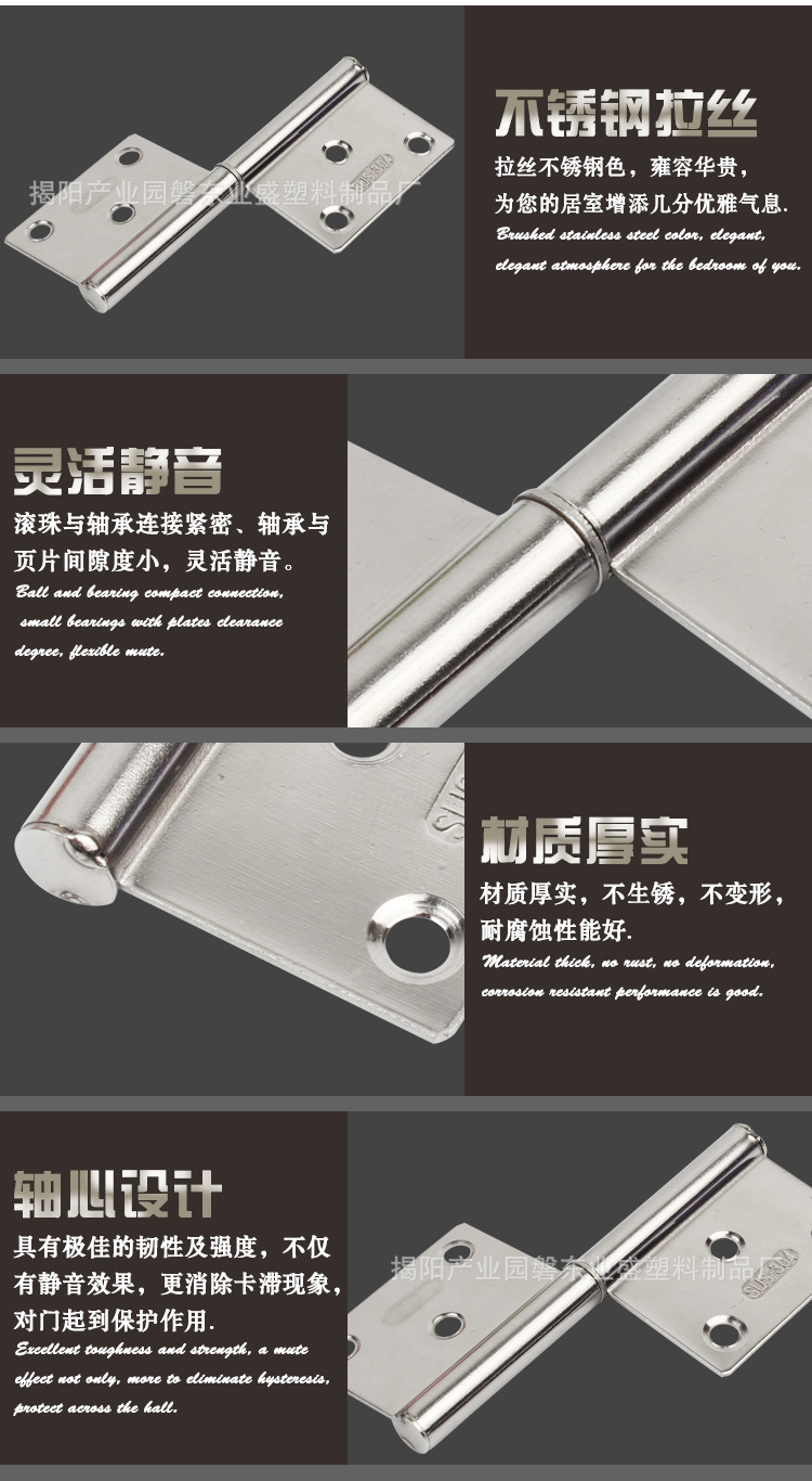 不锈钢旗形合页铝合金门可脱卸活页卫生间折页房门防火门旗型合页详情9