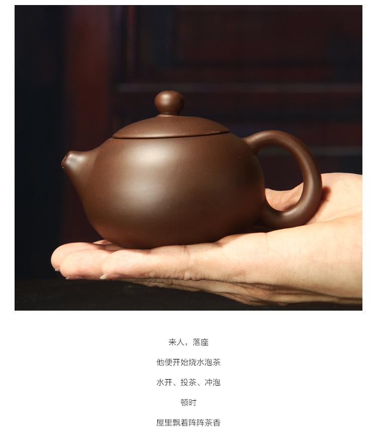Yixing purple clay teapots, Zhu Ni teapots, tea brewing utensils, Gongfu tea sets, 170ml,250ml,400ml, Xishi teapots for household use pic 13