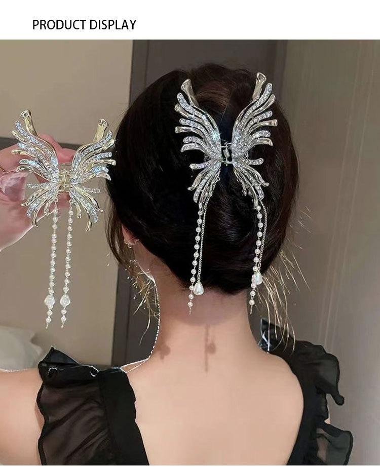 新款合金金色超大号简约光面金属发抓抓夹鲨鱼夹不掉色发饰批发详情8