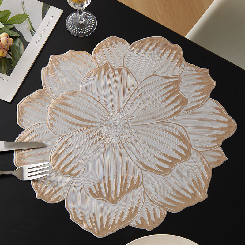 彩色花卉图案防烫餐垫浴室防滑杯垫纸巾餐巾环套装详情12