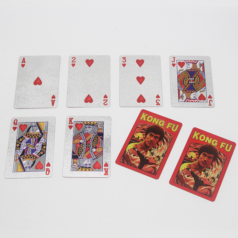 金箔扑克牌功夫李小龙金箔PET防水耐磨扑克桌游扑克现货批发国潮详情3