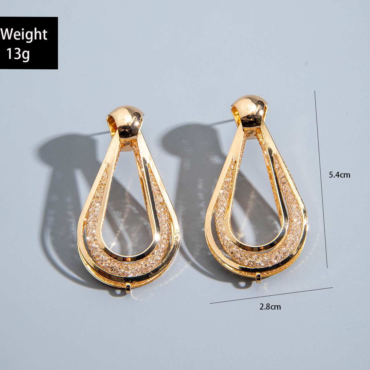 欧美跨境时尚几何设计感褶皱花朵耳环 小众镶珍珠高级感耳环耳饰详情28