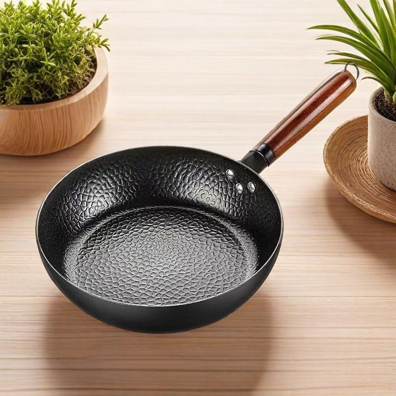 新款不粘煎蛋锅家用无涂层牛排煎炒锅纹理炒菜锅电磁炉通用平底锅详情10