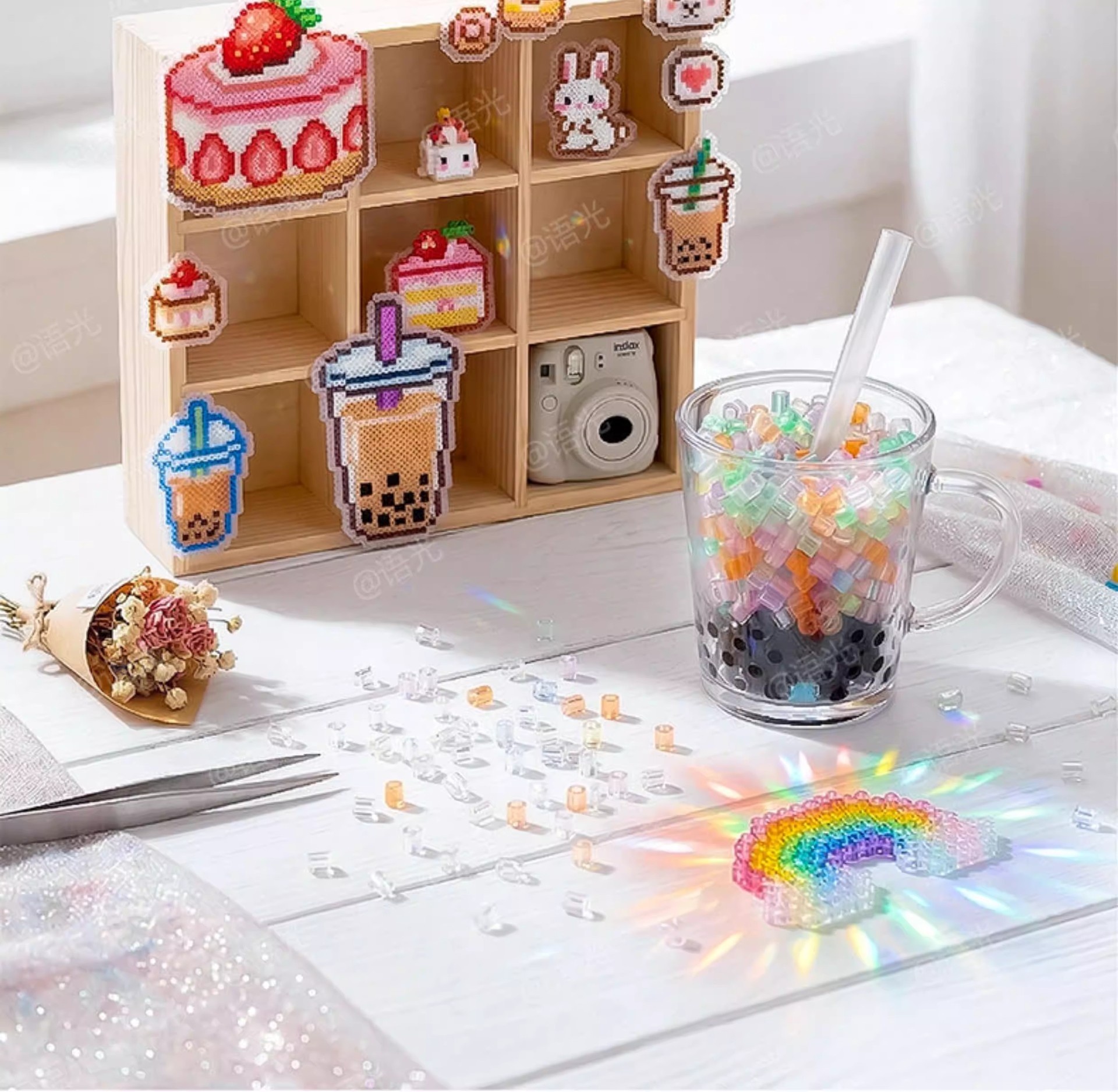 Fusion Bean Super Transparent Color High Transparency Patchwork Bean Supplement Pack Jelly Black and White 2.6mm Fusion Bean mard Home toy pic 6