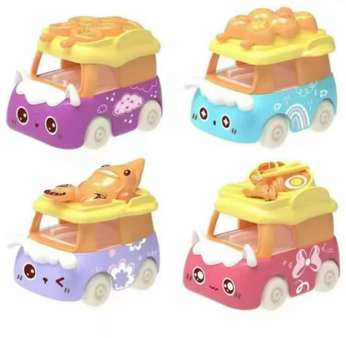 跨境Q版甜品婚庆合金车卡通小汽车玩具娃娃机扭蛋机蛋糕摆件批发详情6