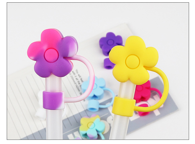 硅胶吸管帽批发花朵吸管套10mm防尘套Stanley史丹利水杯配件厂详情10