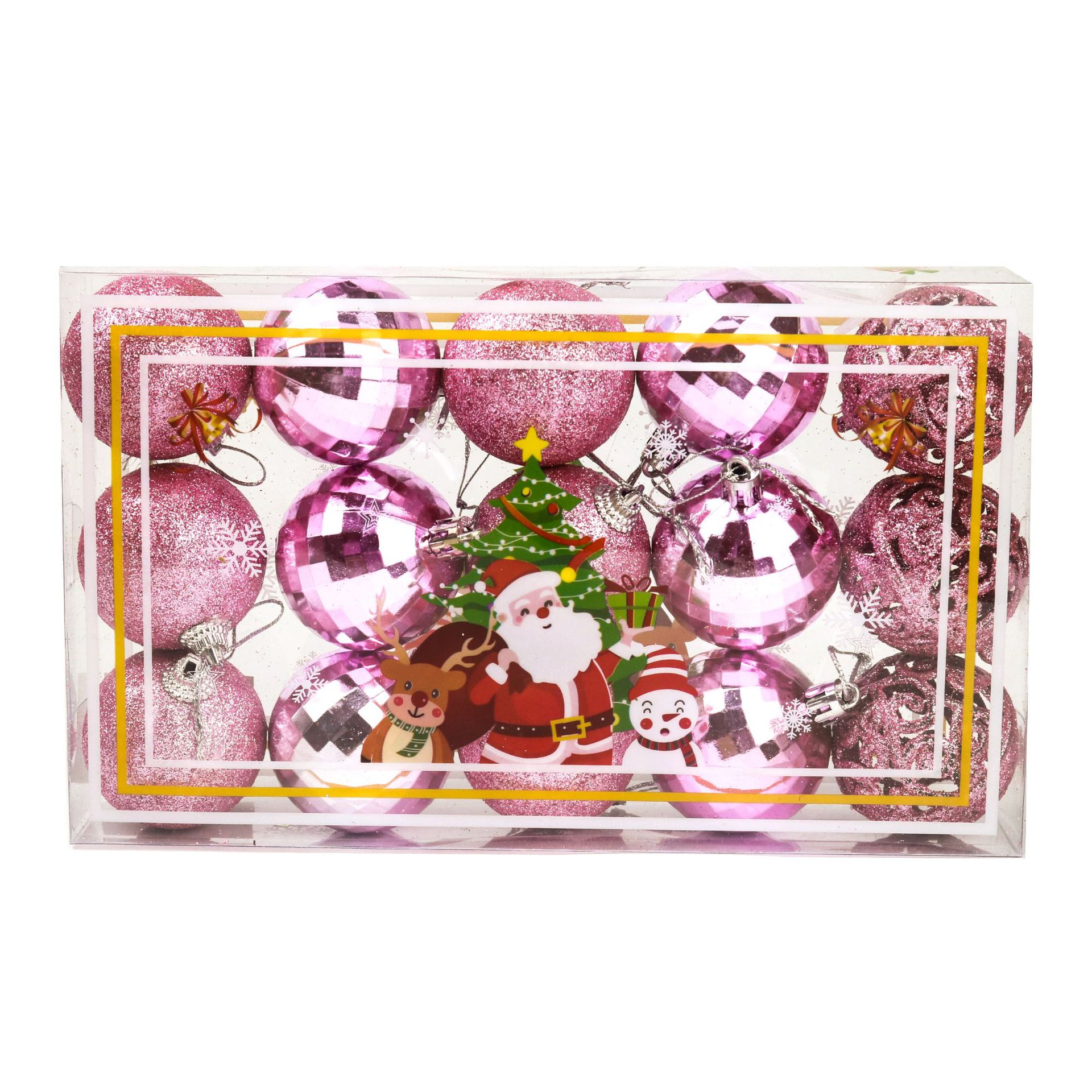 Christmas decorations: 5cm small Christmas pendant, multiple packs, Christmas ball gift pack, multiple boxes of small drums and bells, 15 pieces each pic 7