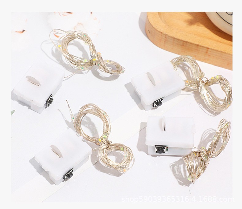LED light-emitting lamps, adjustable flashing small string lights, small white box lights, small square box light strings, 1m, 2m, 3m, 5m warm color lights pic 12