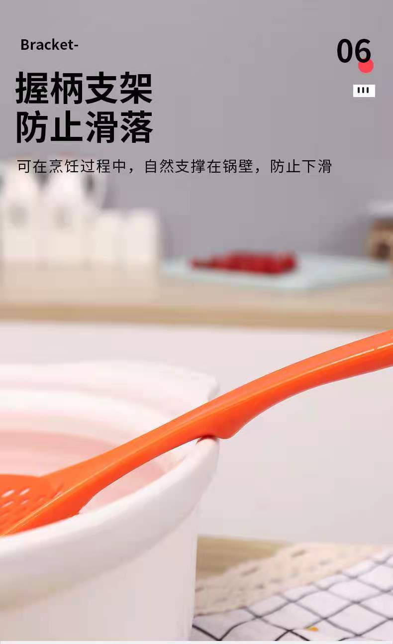 Large strainer spoon for scooping dumplings, noodles and rice noodles, draining spoon, kitchen draining long-handled filter screen strainer spoon manufacturer wholesale spoon pic 8