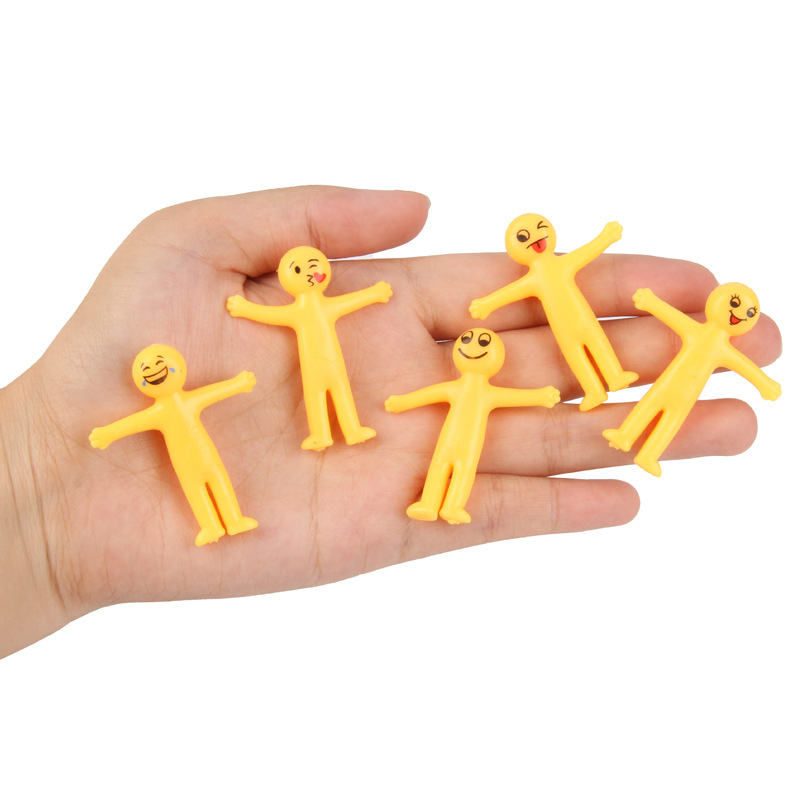 New and unique tpr elastic yellow figurine expression pulling release soft rubber creative Minion stress-relieving toy pic 2