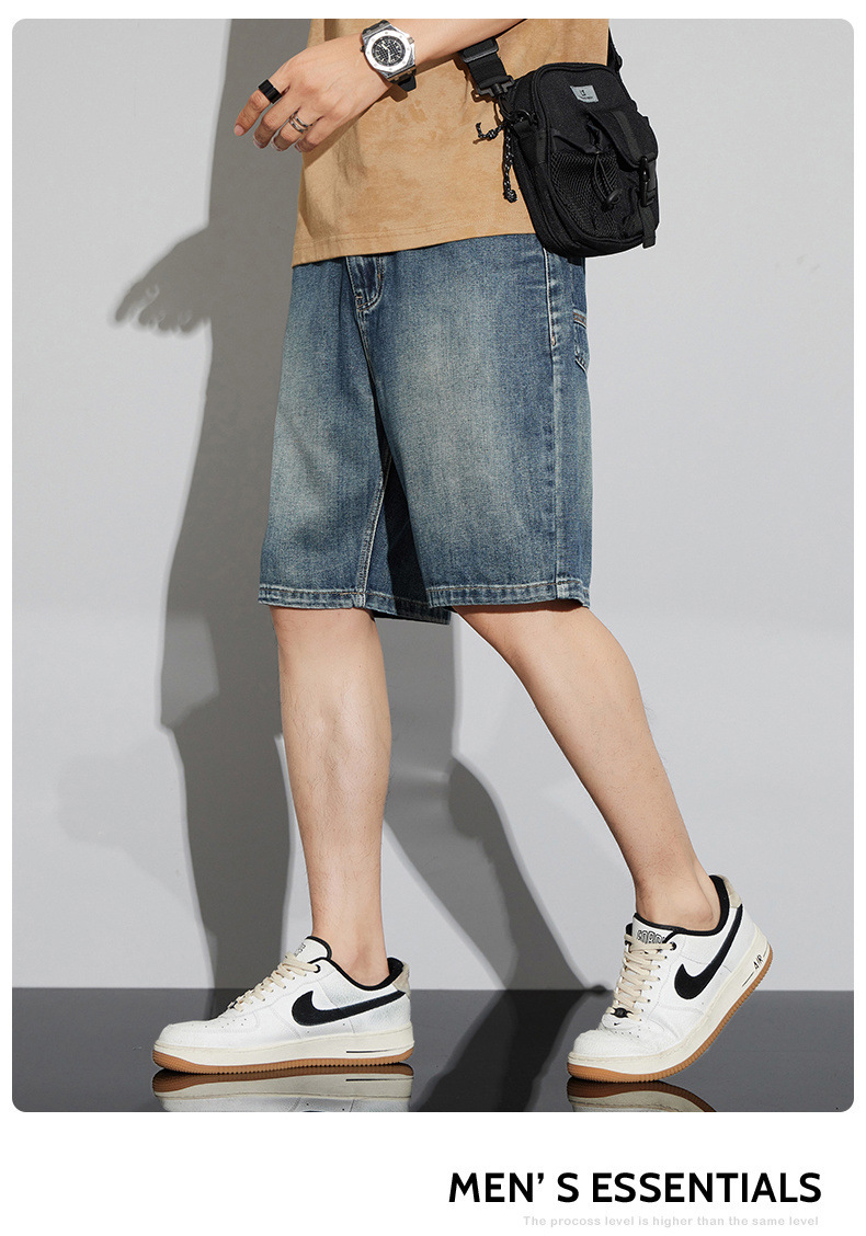 牛仔短裤男夏季潮牌短袖男装男士五分裤男生破洞衣服男款裤子详情28