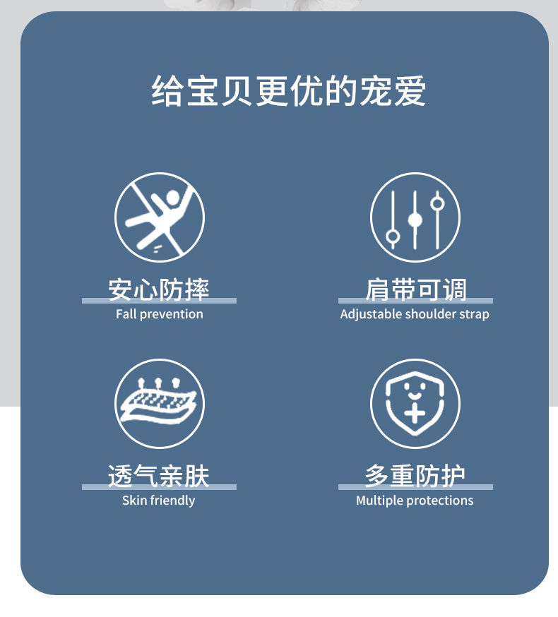 婴幼儿学步带防勒宝宝学走路站立防摔神器小孩护腰牵引绳四季通用详情2