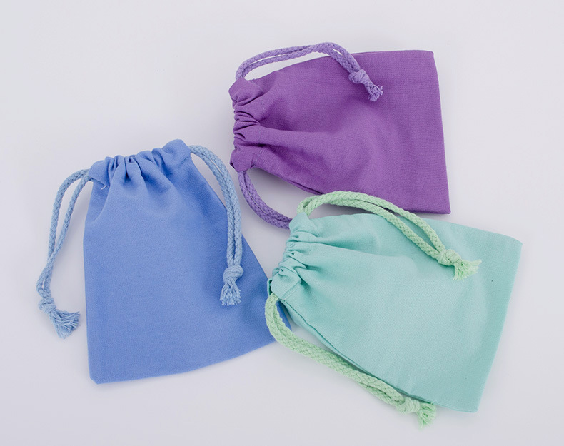 Wholesale and in-stock white drawstring cotton drawstring bags, blank eco-friendly gift packaging, storage canvas drawstring bags pic 22