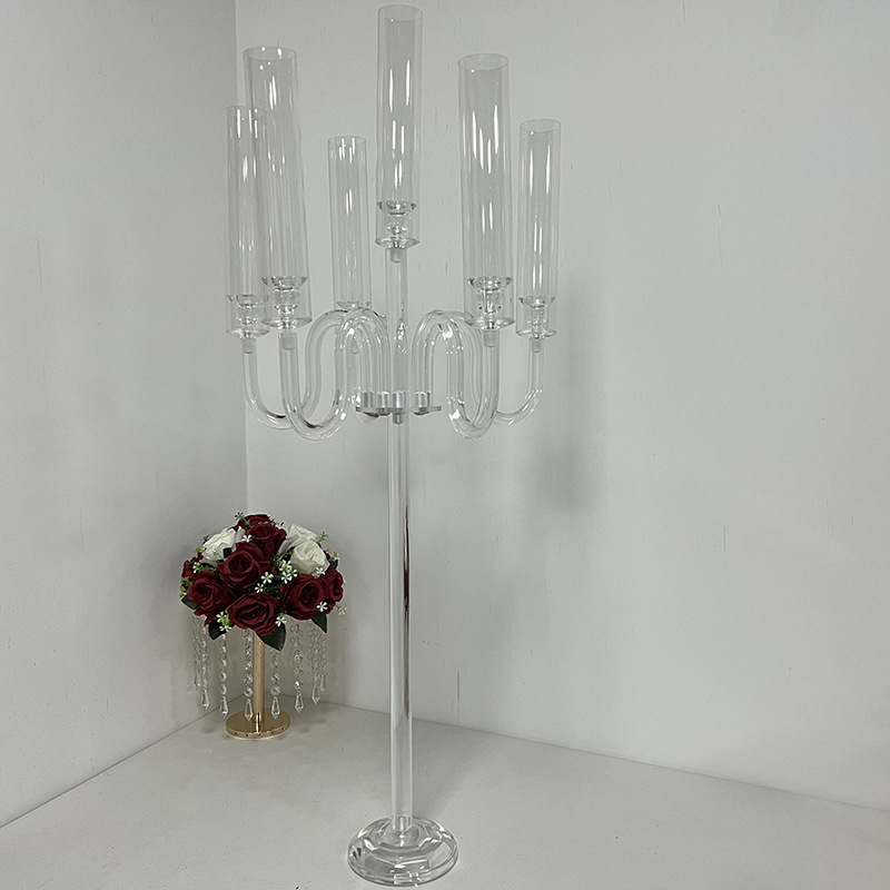 6 European acrylic candlesticks, wedding candlesticks, wedding venue decoration props, candlesticks pic 4