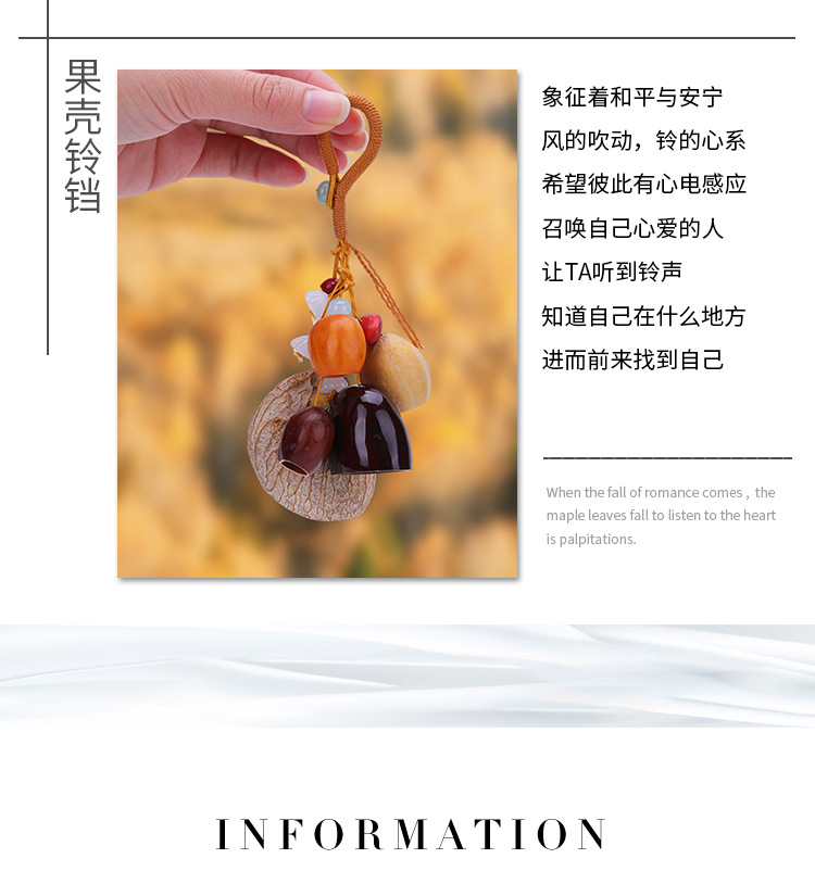 天然果壳挂铃种子（材料包）音疗挂件手工制作汽车包包钥匙挂饰详情3