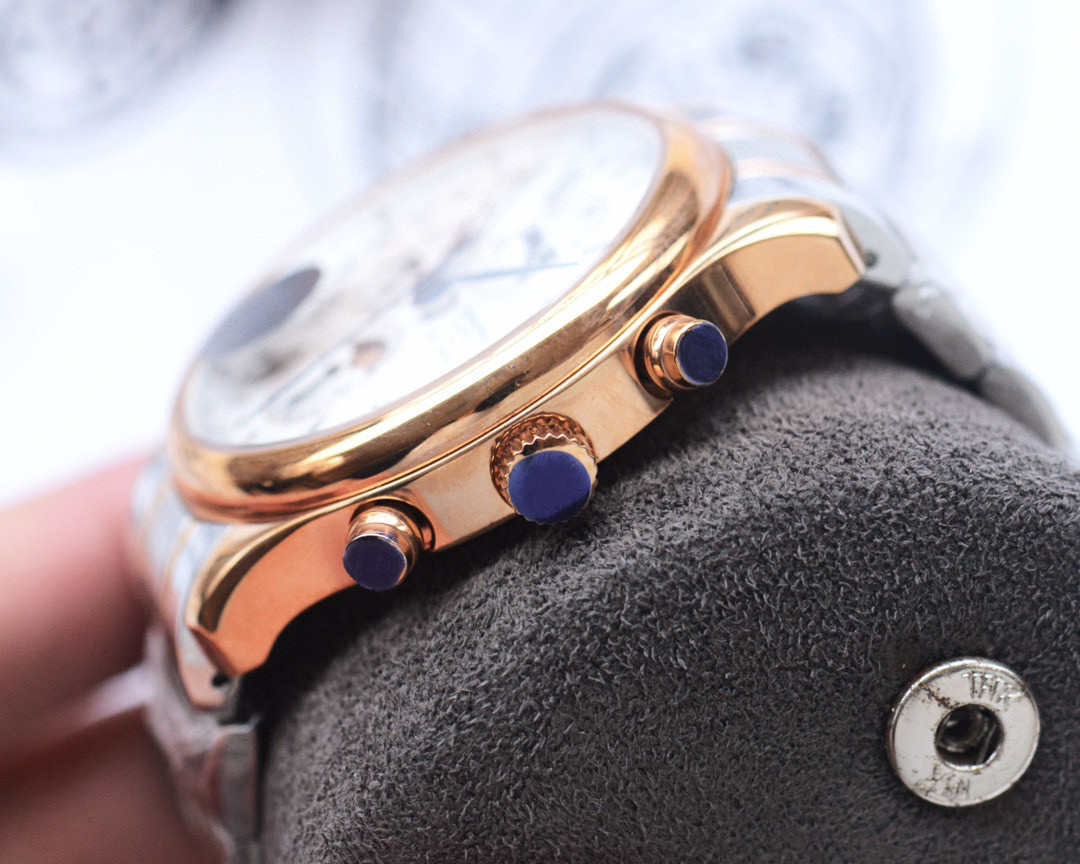 浪家名匠8针月相精钢计时琴男士防水手表全自动机械男表批发代发详情13