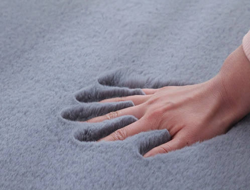 仿兔毛纯色素色柔软舒适脚地垫门垫客厅浴室卧室床边飘窗防滑卷材详情4