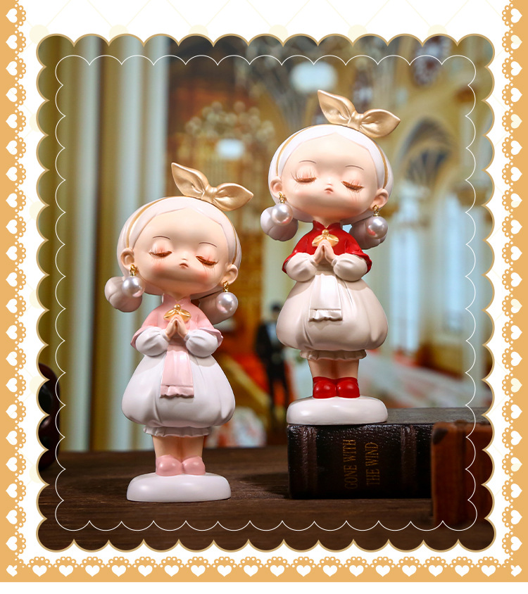 Pearl Girl Muguang Decorative items, Nordic style creative home living room and bedroom decorative items, cartoon cute decorative items pic 11