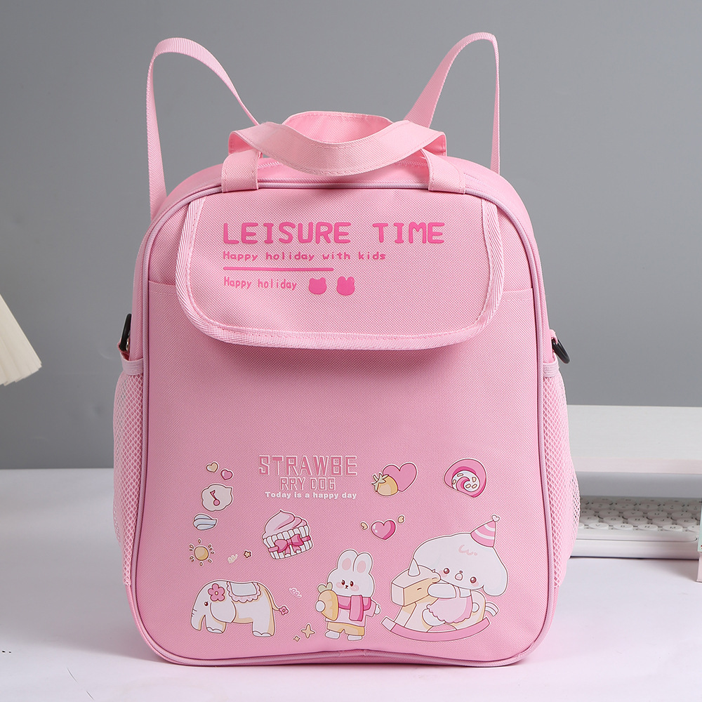 学生多功能书包 三用可斜跨可手提可背包卡通牛津布双层补习背包详情8