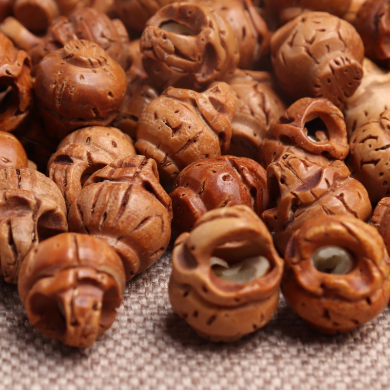 玲珑阁桃核 龙纹桃核 diy桃篮子 花边桃蓝摇篮桃篮儿童手链详情3