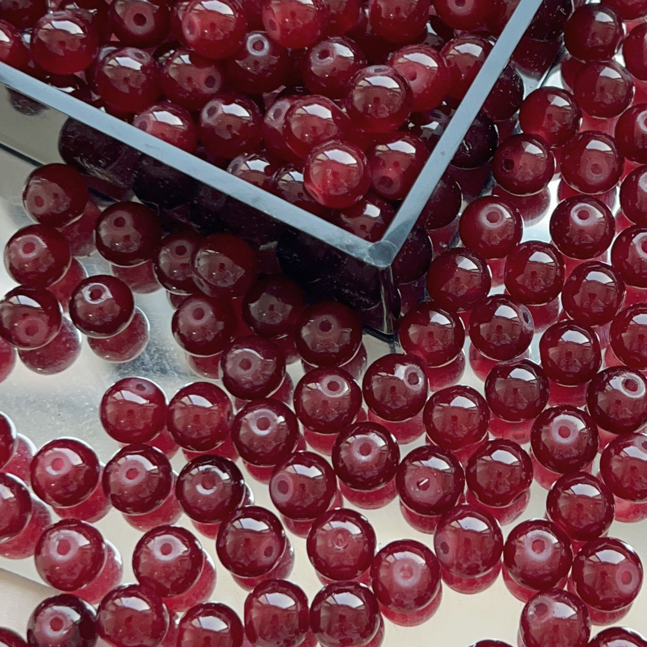 Solid-color glass beads, handcrafted DIY bracelets, necklaces, mobile phone chains, beaded hairpins, decorative glass bead accessories pic 9