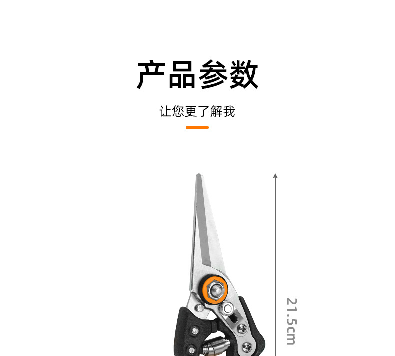 园艺修花剪刀果树粗枝修枝剪花艺加厚宽头鲜花剪园林修剪工具批发详情13