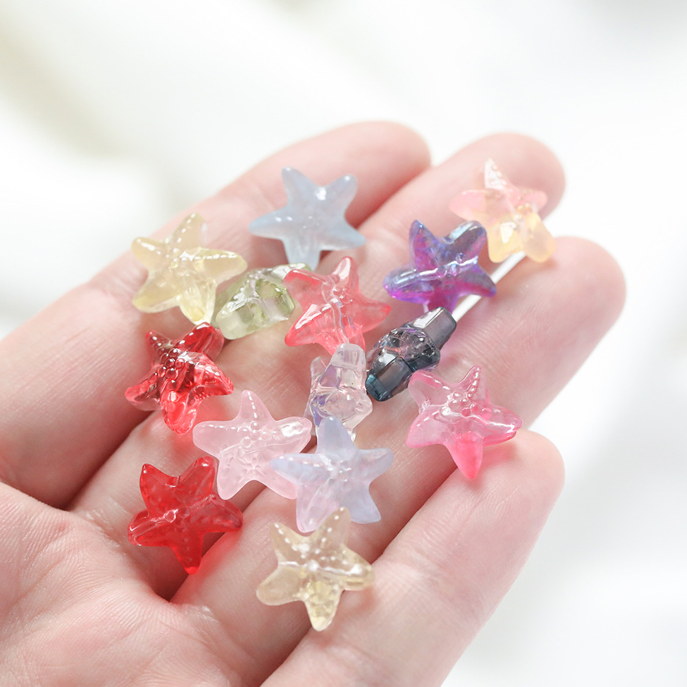 New product: approximately 15mm glass starfish beads, scattered glass bead holes, 1mm handcrafted diy bracelet, necklace and accessory pic 11
