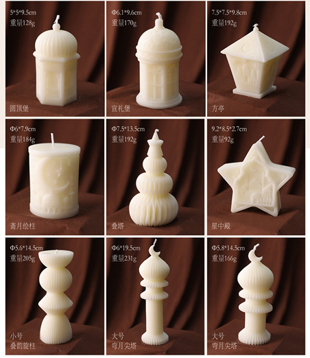 中东风格建筑造型蜡烛现货批发星月城堡节日装饰香薰蜡烛candle详情4