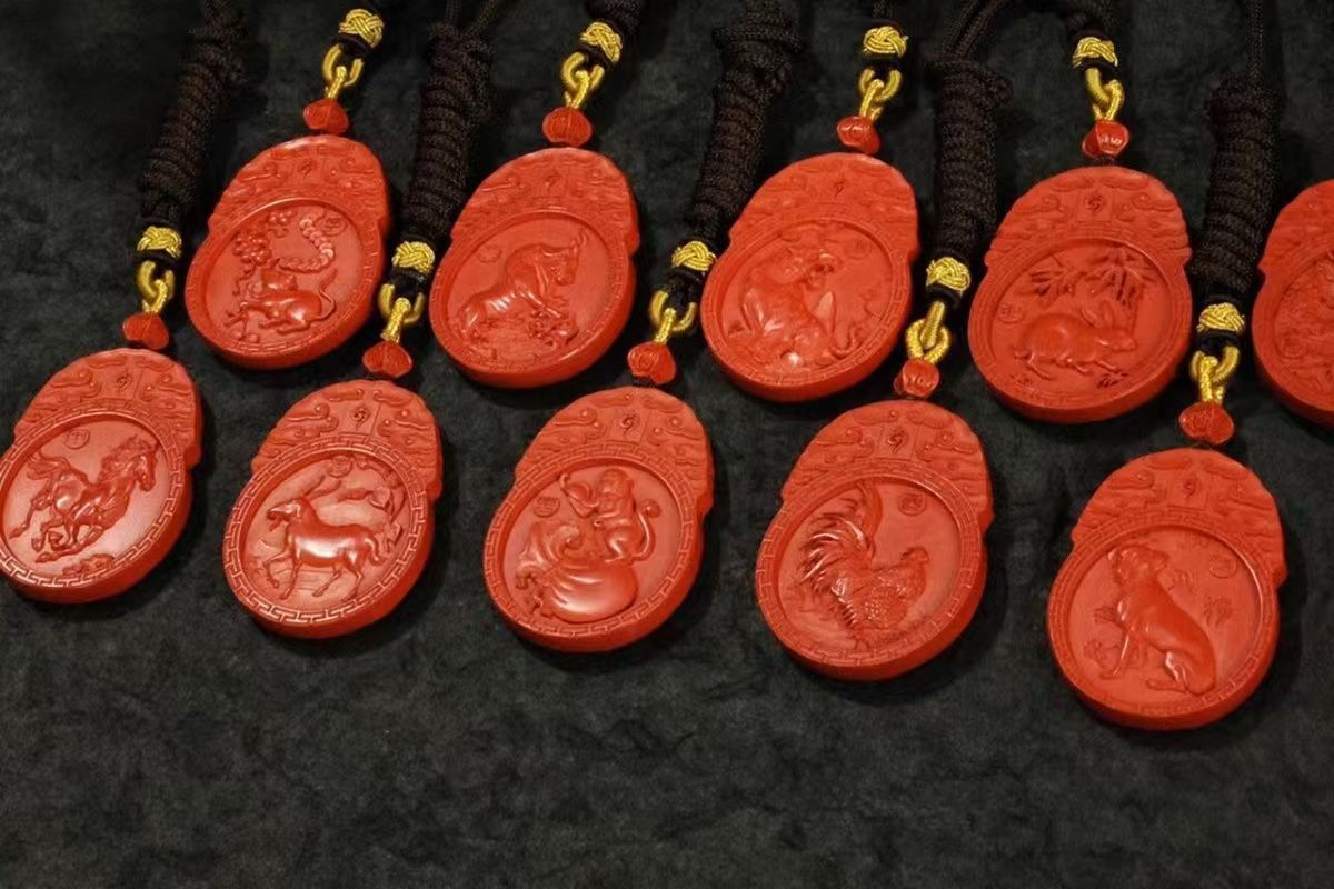 天然高含量红砂蛇年本命佛原矿朱砂项链女十二生肖本命年吊坠男详情8