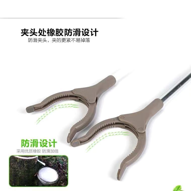 毅能加厚不锈钢垃圾夹批发取物捡拾器塑柄不锈钢垃圾夹取物夹详情7