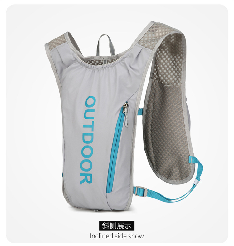 新款多功能尼龙跑步背包安全反光运动背包水袋背包骑行包详情32