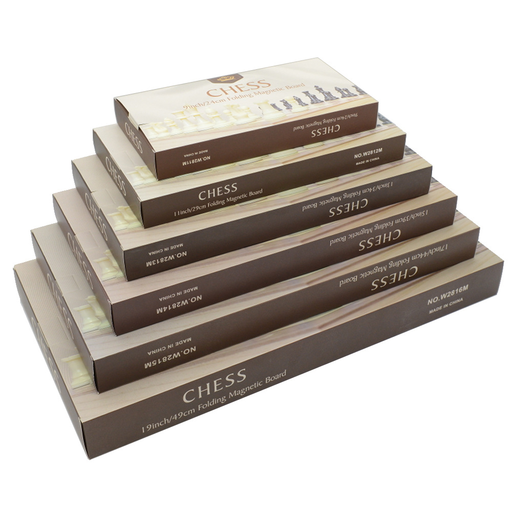 Wooden magnetic plastic chess pieces, foldable educational board game toys, direct sales, cross-border pic 12