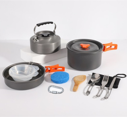 小茶壶组合套装锅软化铝硬质野营组合餐具便携户外用品炊具锅具详情8