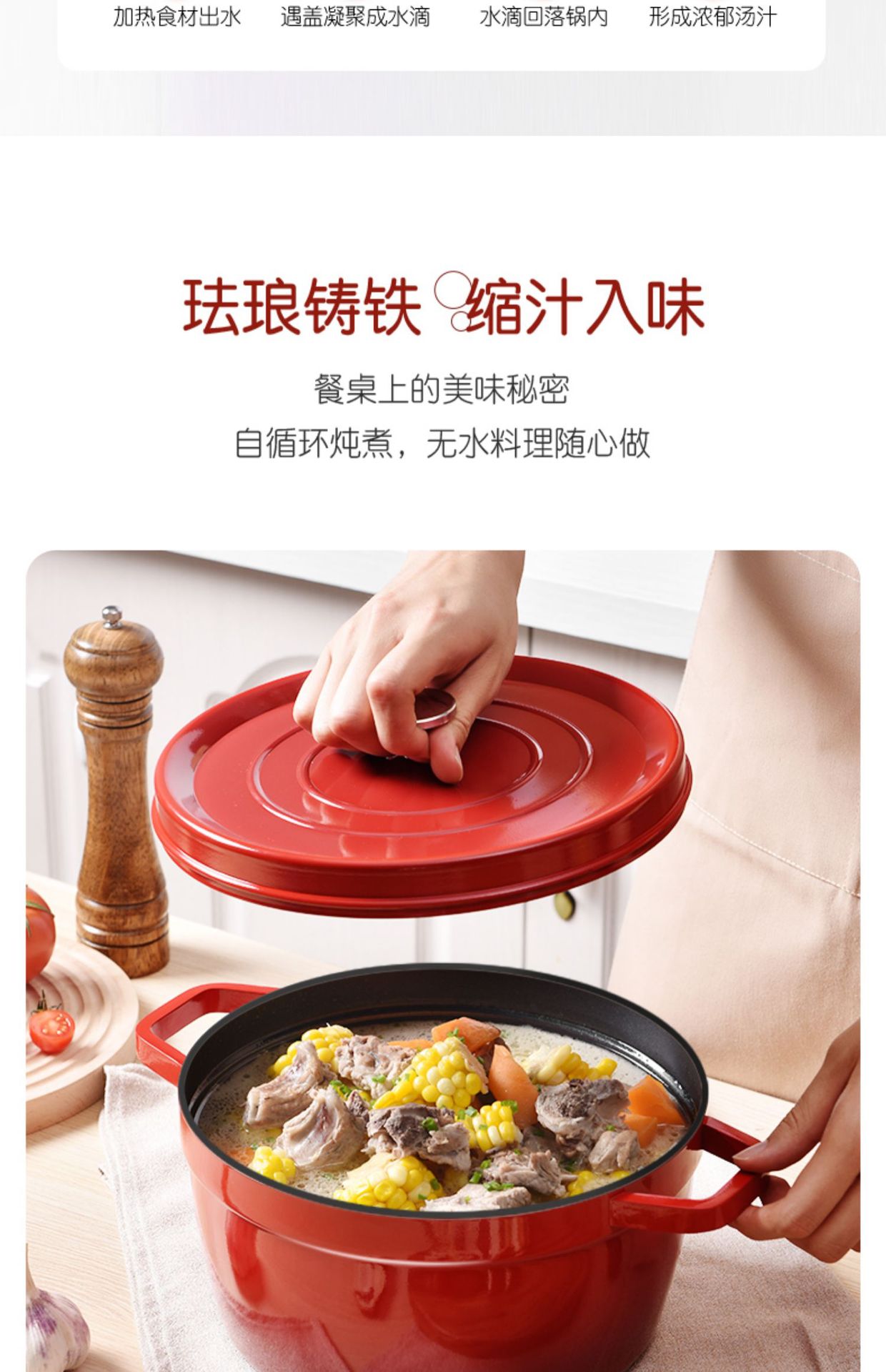 珐琅锅炖蛊陶瓷汤蛊家用铸铁焖烧锅砂锅搪瓷不粘锅燃气电磁炉煮锅详情8