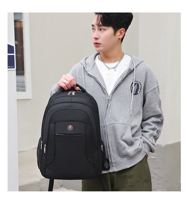 A versatile Oxford cloth student backpack for both men and women, a large-capacity business commuting computer bag for outdoor travel pic 39