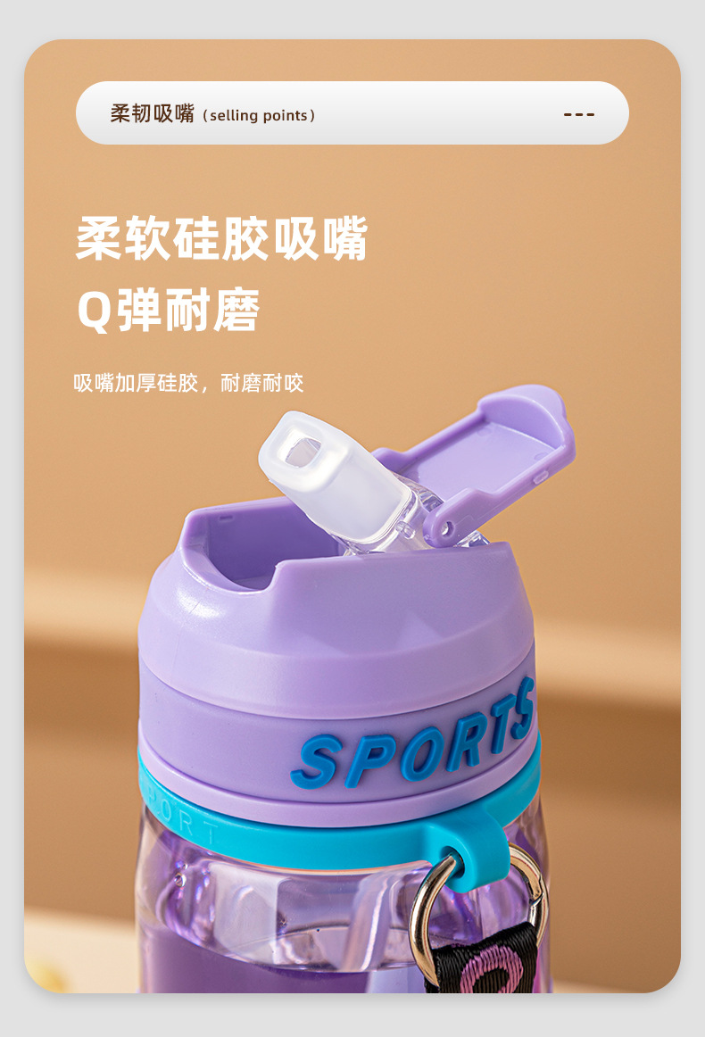 运动水壶夏季学生便携大容量防摔直饮高颜值日用杯具详情5