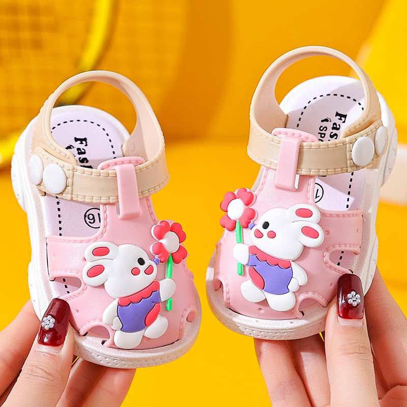 儿童凉鞋卡通幼儿包头洞洞鞋男童宝宝室内防滑软底女童沙滩鞋夏季详情13
