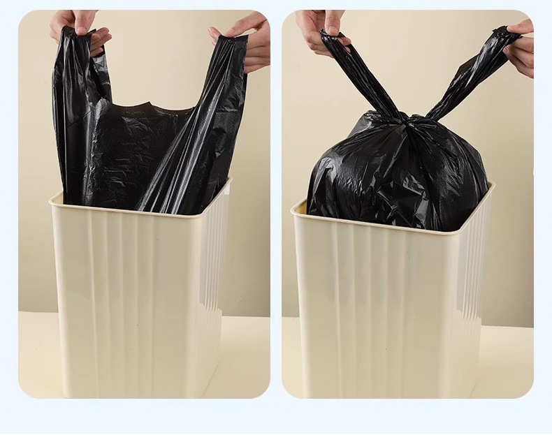 50 extra-thick vest garbage bags, thickened and enlarged, kitchen and bathroom hand-held plastic bags, factory direct sales and wholesale pic 10