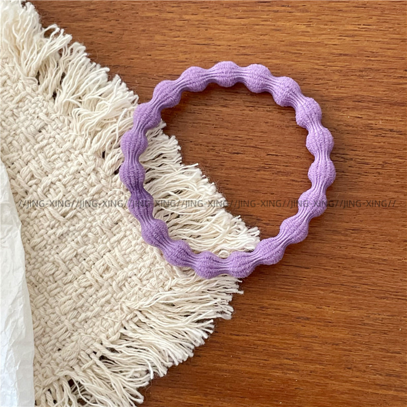 Ladylike style, gentle color series, colorful towel loops, hair bands, new daily basic leather bands, ponytail hair ties pic 29