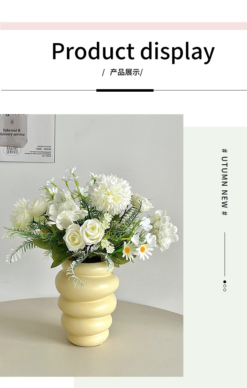 ins风仿真玫瑰绣球婚庆手捧花束婚礼堂摄影道具家居摆件装饰跨境详情6