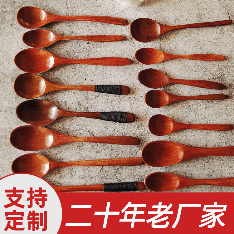日式竹勺儿童饭勺长柄木勺可印字小勺子咖啡蜂蜜搅拌棒分餐勺餐具详情4