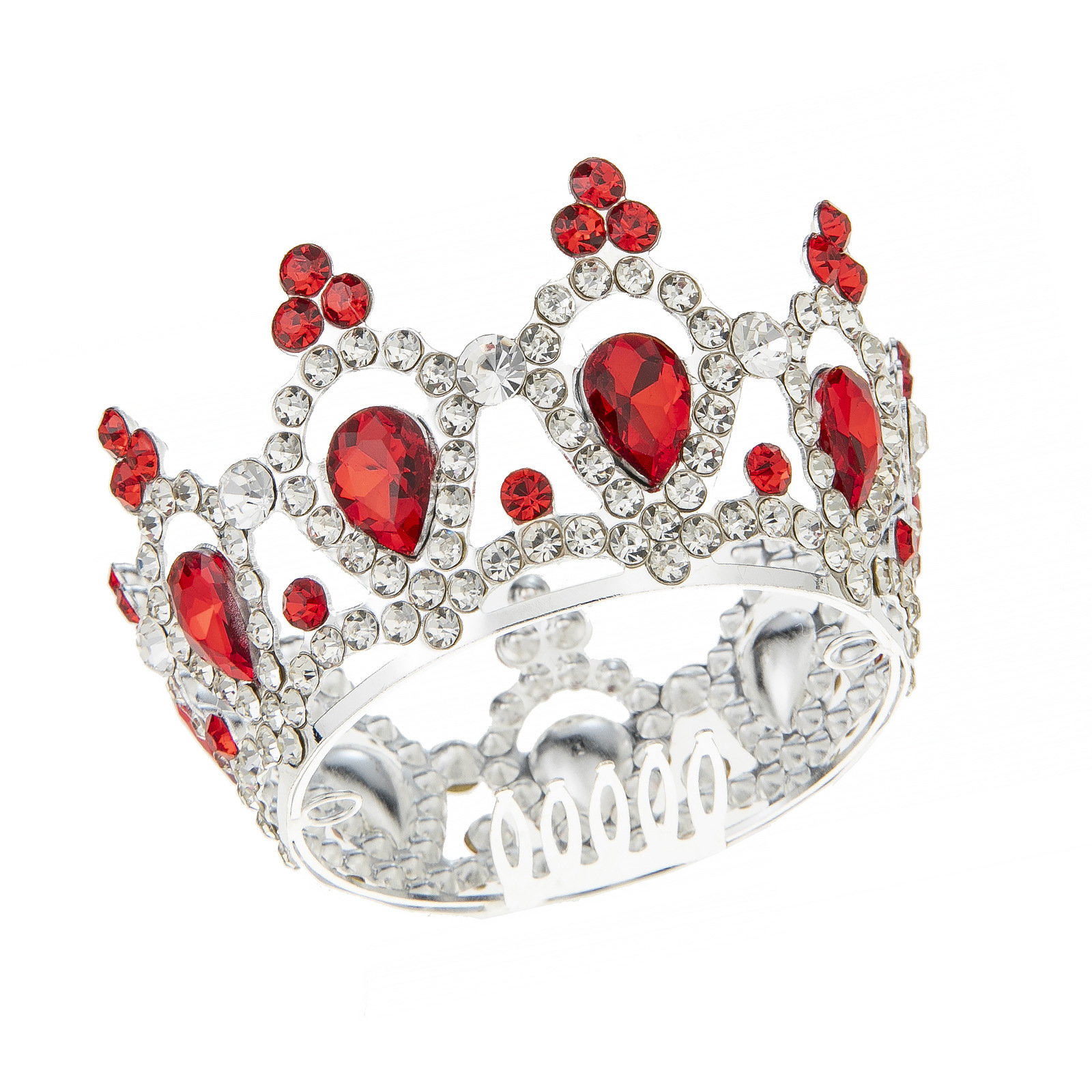 跨境新款外贸彩色水钻带梳齿儿童小满冠生日宴会派对皇冠头饰详情14