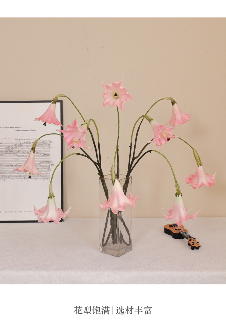 新款PU手感仿真曼陀罗婚礼挂壁垂吊绿植装饰批发宠物园艺花盆容器详情23