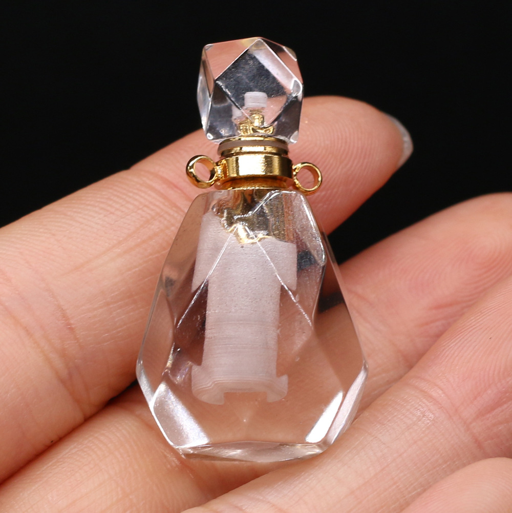 Exquisite natural semi-precious stone perfume bottles, white crystal, various shapes, DIY accessories, fashionable and exquisite wholesale production pic 62