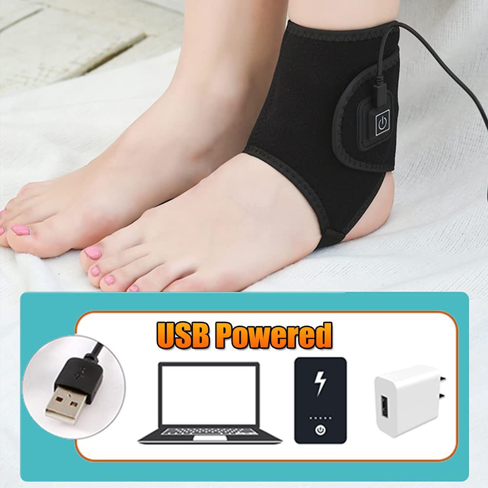 USB electric heating ankle guard for warmth, heating, joint protection, physiotherapy, body warming, hot compress and heating ankle guard in stock pic 5