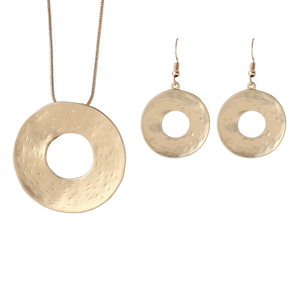 亚马逊爆款项链耳环套装秋冬季高级感复古简约ins风女饰品毛衣链详情4