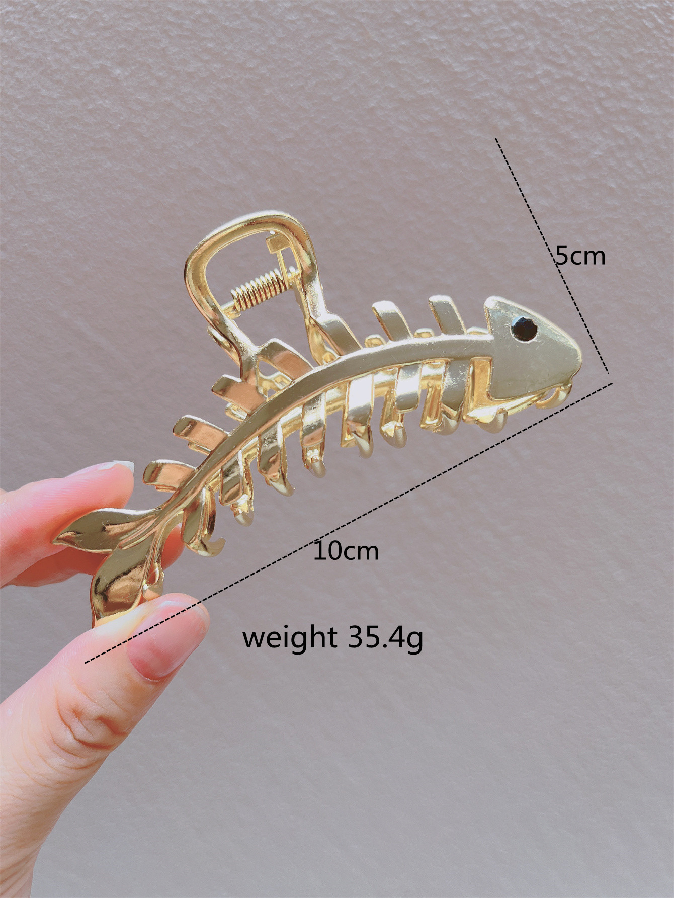 Fishbone hair clips for women in summer, back of the head clips, headwear, metal hair clips, new popular hair grips, shark clips pic 1
