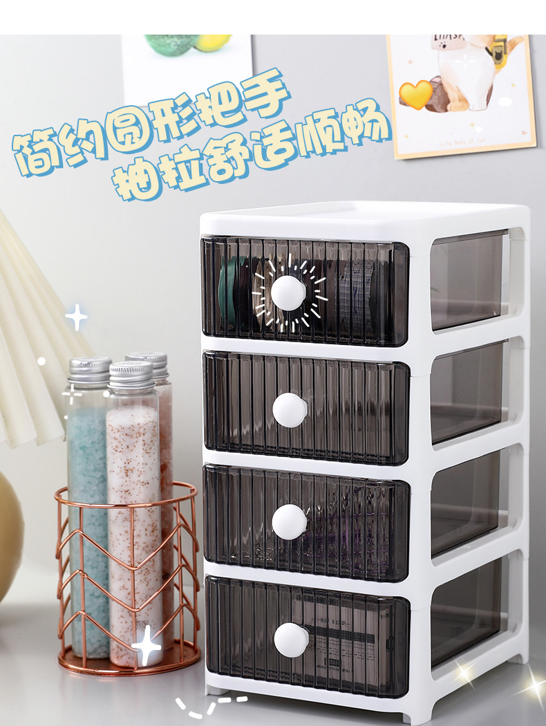 Desktop large-capacity storage box, dressing table, skin care product organization rack, multi-layer drawer storage box for student stationery pic 9